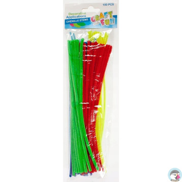 Druciki kreatywne mix kol. 30cm 100szt. CRAFT WITH FUN 327020