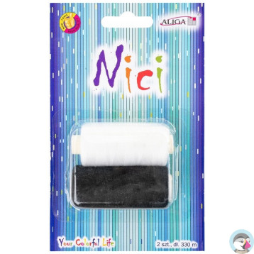 Nici czarna i biała 2szt. x 330m NIT-0292 ALIGA