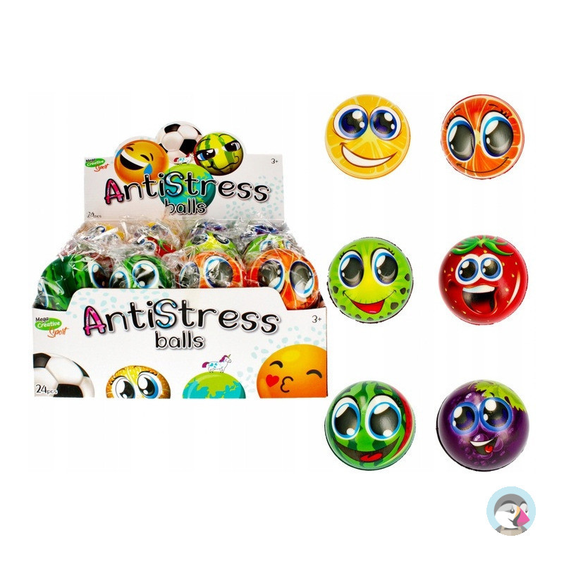 Piłka antystresowa 7cm OWOCE mix 459817 MEGA CREATIVE