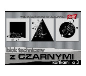 Blok techniczny szkolny A3 czarne kartki 10 kartek 180g UNIPAP