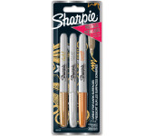 Marker permanentny SHARPIE mix metalic 3szt złoty srebrny brązowy 1986006