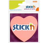 Notes samoprzylepny 76x76 Różowe Serce STICK`N 50kartek 21448