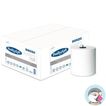 Ręcznik AUTOCUT w roli biały (6 rolek) 150m 2w celuloza 21x19cm BulkySoft 98920