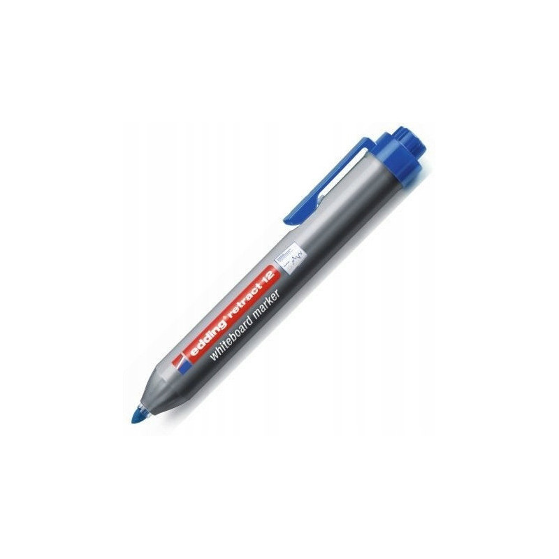 Marker do tablic automatyczny niebieski okrągła końcówka 1.5-3mm Retract 12/003/N EDDING