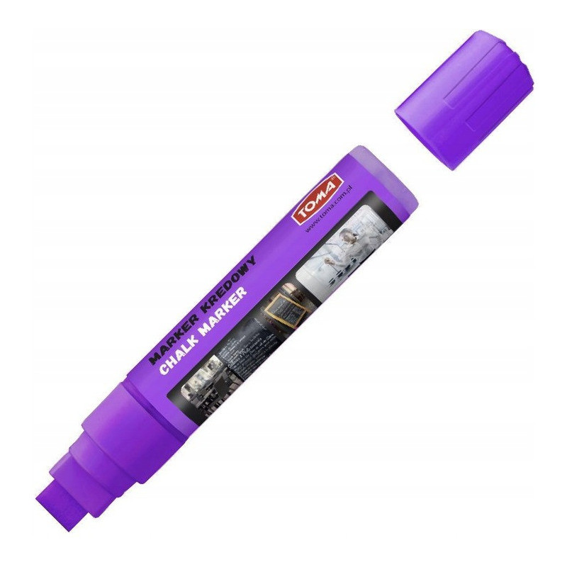 Markery kredowe końcówka ścięta 15x8mm -fioletowy TO-290 TOMA