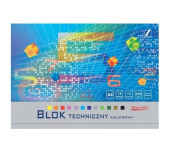Blok techniczny kolorowy A4 12k 210g Vincent KRESKA