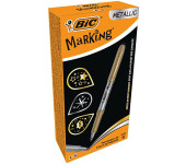 Markery BIC permanentne metaliczne kolory złoty(6szt.) + srebrny(6szt.) 950466