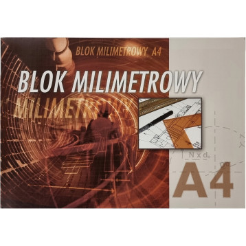 Blok milimetrowy A4 20k KRESKA Blok milimetrowy A4 20k KRESKA