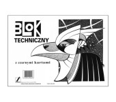 Blok techniczny A4 10k czarne kartki KRESKA