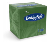 Serwetki BULKYSOFT 24x24mm 2 warstwy (100szt) zielone 32459