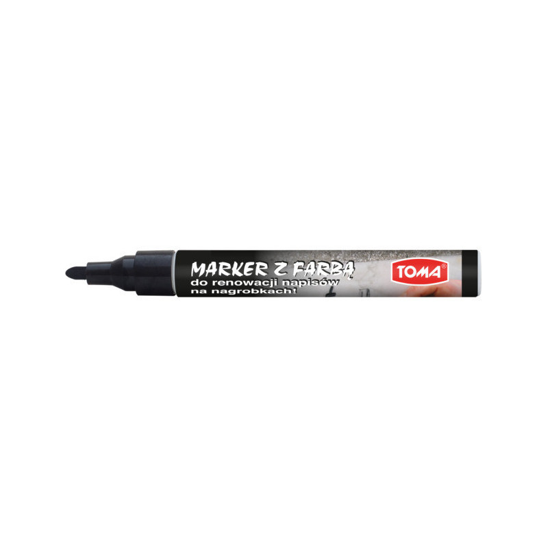 Marker olejowy do nagrobków czarny 2,3mm TO-448 TOMA