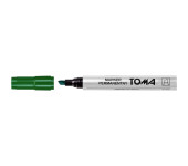 Marker permanentny ścięta końcówka zielonyTO-091 TOMA