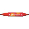 Marker suchościeralny dwustronny czerwony KM504-C2 TETIS 5mm/4.2mm