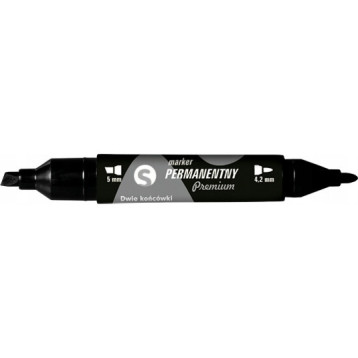 Marker suchościeralny dwustronny czarny KM504-V2 TETIS 5mm/4.2mm Marker suchościeralny dwustronny czarny KM504-V2 TETIS 5mm/4.2mm