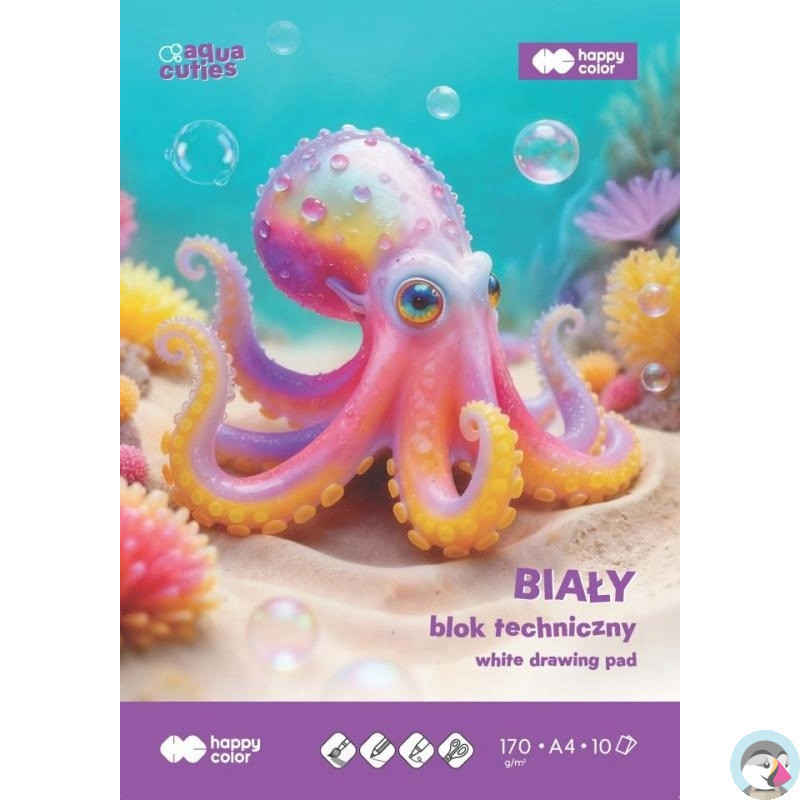 Blok techniczny A4 biały 170g HA 3550 2030-0AC HAPPY COLOR