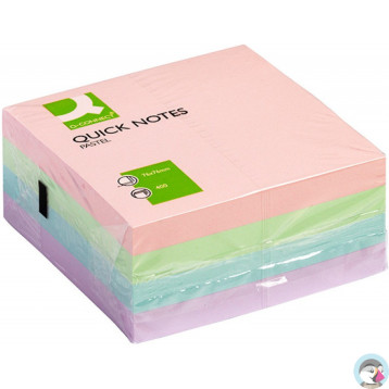 Bloczek samoprzylepny 76x76mm 400k pastelowe KF01347 Q-CONNECT