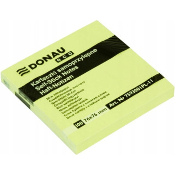 Bloczek samoprzylepny żółty ekologiczny 76x76mm ECO 100 kartek 7593001PL-11 DONAU Bloczek samoprzylepny żółty ekologiczny 76x76mm ECO 100 kartek 7593001PL-11 DONAU