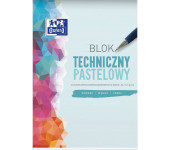 Blok techniczny szkolny A4 pastelowy 10 kartek 225g 400166068 OXFORD