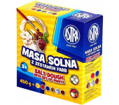 Masa solna 450g + 6 kolorów farb do malowania zestaw 324109001 ASTRA