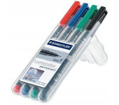 Foliopis permanentny F 318 WP4 etui 4szt. LUMOCOLOR STAEDTLER S318WP4
