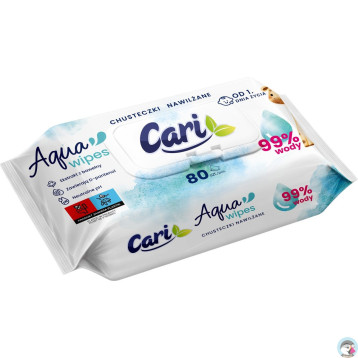 Chusteczki nawilżane CARI Aqua (80 chusteczek)