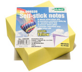 Bloczek samoprzylepny 75x75mm 400k żółty D.RECT 009326 LEVIATAN