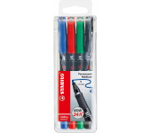 Foliopis STABILO OHPen M niezmywalny 1.0mm 4sztuki w etui 843/4