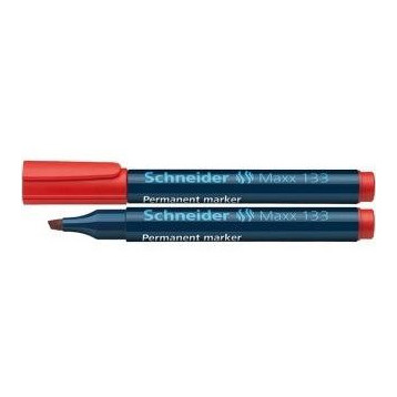 Marker permanentny Maxx 133 ścięty czerwony SCHNEIDER 113302