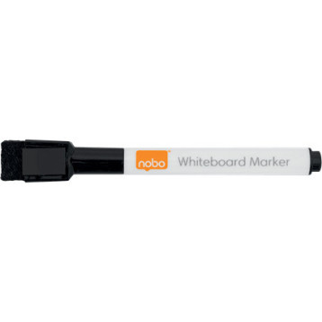 Marker suchościeralny mini czarny z magnesem i gąbką 2104184 NOBO Marker suchościeralny mini czarny z magnesem i gąbką 2104184 NOBO