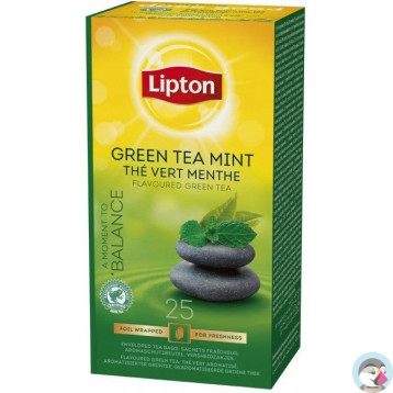 Herbata LIPTON BALANCE (25 kopert  1,3g) 32,5g zielona z aromatem Mięta