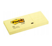 Bloczek samoprzylepny 38x51mm 100k żółty (3szt) kartonik POST-IT 653 3M-4064035092