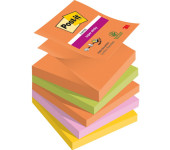 Bloczek samoprzylepny 76x76mm 90k mix kolorów (5szt) SUPER STICKY Z-NOTES BOOST POST-IT