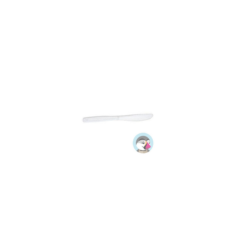 Nóż plastikowy jednorazowy przezroczysty (opakowanie 50szt)