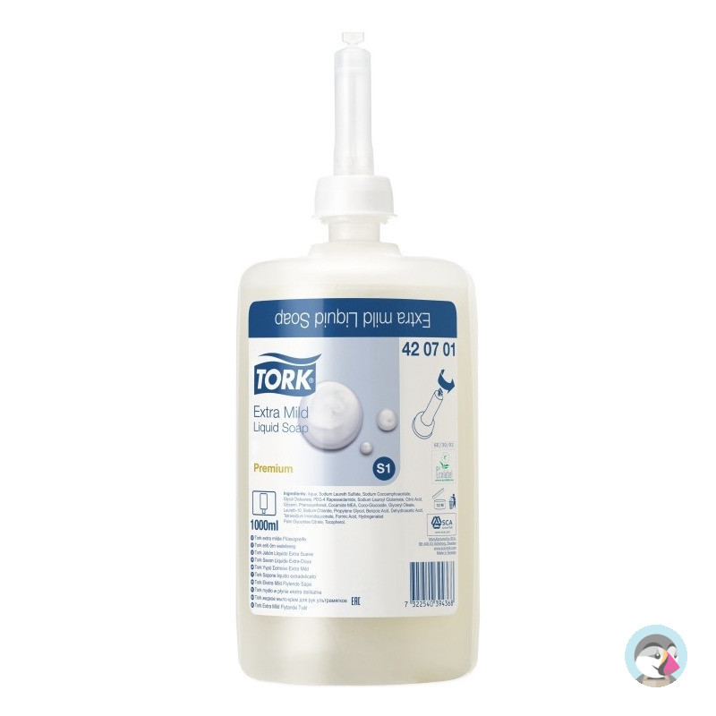 Mydło w płynie TORK S1 Premium ekstra 1L białe 420701