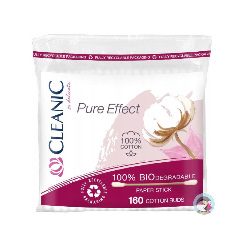 Patyczki higieniczne CLEANIC (160 sztuk) folia Pure Effect