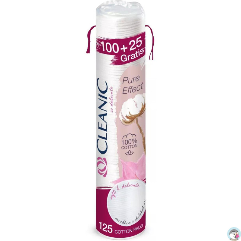 Płatki kosmetyczne CLEANIC (125 sztuk) Pure Effect
