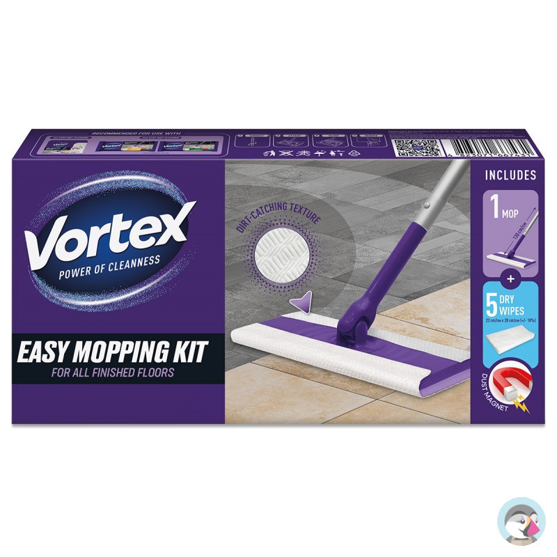 Zestaw mop myjący i 5 suchych chusteczek BS-VR-667431 VORTEX