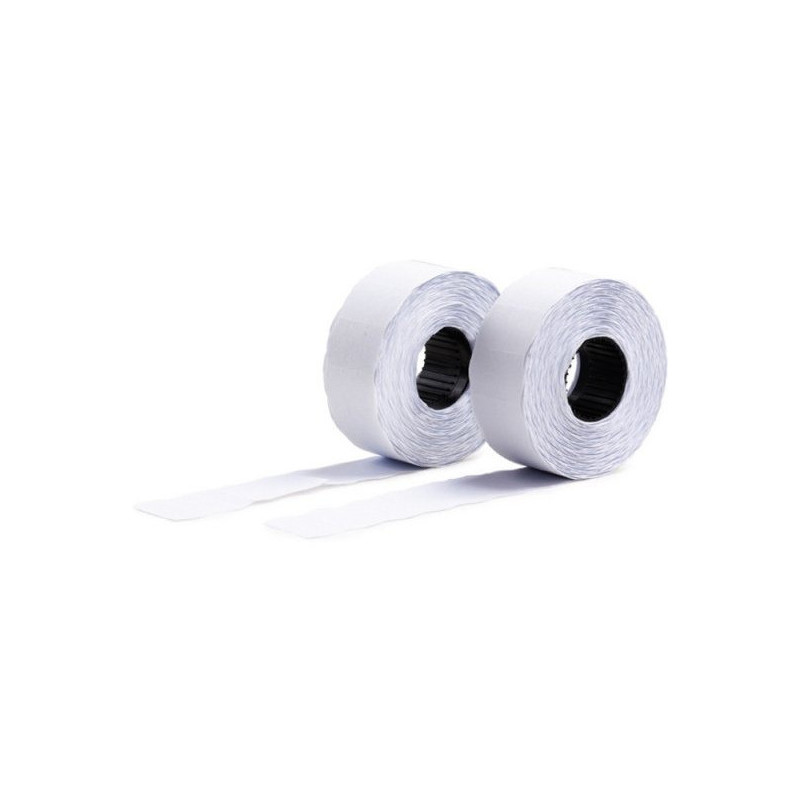 Taśma do metkownicy jednorzędowej 26x12mm (5szt.) biała falowana