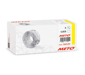 Etykiety cenowe w rolce do metkownicy jednorzędowej 22x12 mm, (6 sztuk) białe faliste, trwały klej, odporne na mróz METO M30014
