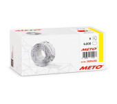 Etykiety cenowe w rolce do metkownicy jednorzędowej 22x12 mm, (6 sztuk) czerwone neon faliste, trwały klej, METO M30014355