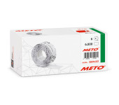 Etykiety cenowe w rolce do metkownicy dwurzędowej, 26x16 mm, (6 sztuk) czerwone neon faliste, trwały klej METO M30014337