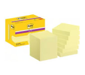 Bloczek samoprzylepny 47,6x47,6mm 90k żółty (12szt) POST-IT Super Sticky 100% PEFC CH18/0914