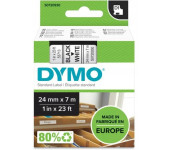 Taśma czarny nadruk na białym 24mm x 7m DYMO do drukarek LM100/LM200 S0720930