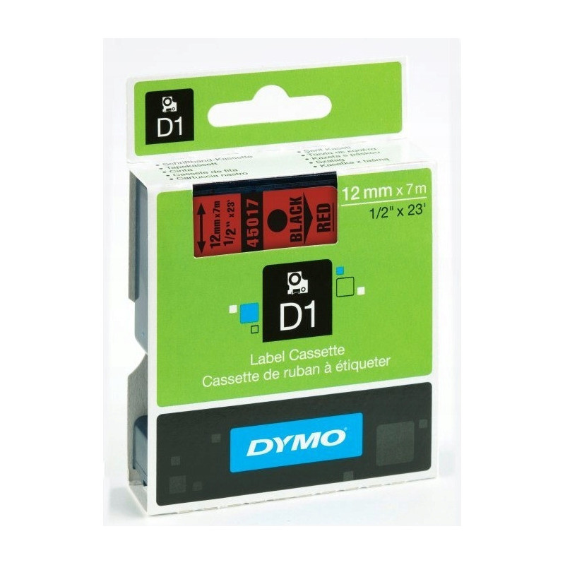 Taśma 12mm/7m czarny /czerwony 5045017 DYMO S0720570