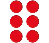 Magnesy do tablic 20mm czerwone (6szt.) GM400-C6 TETIS