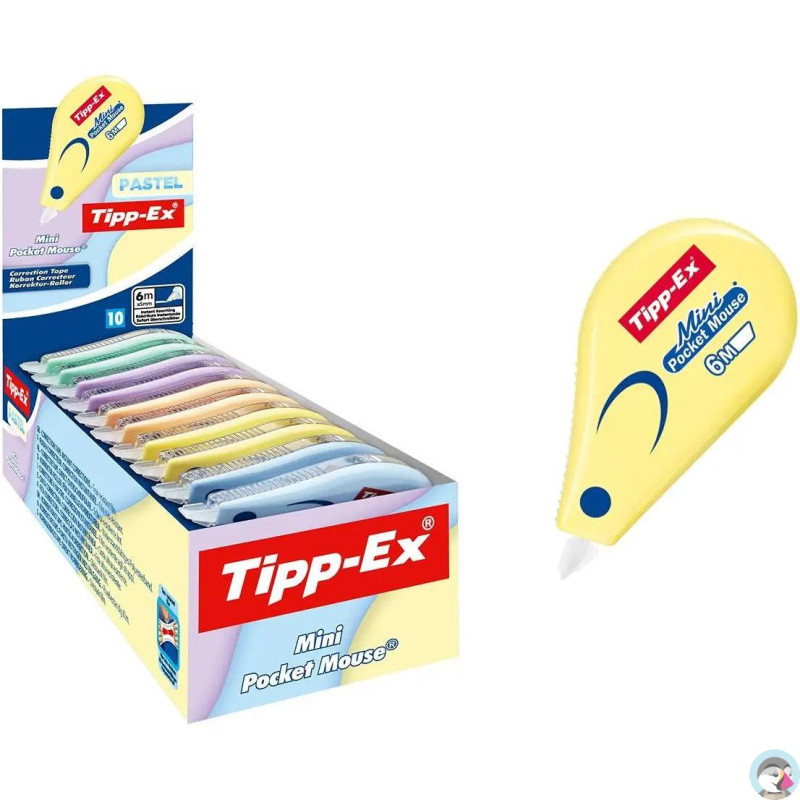 Korektor w taśmie Mini POCKET MOUSE TIPPEX pastelowy 302676