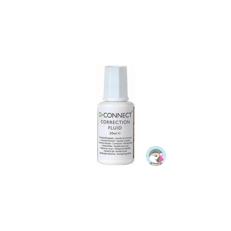 Korektor w płynie z pędzelkiem 20ml Q-CONNECT KF10507