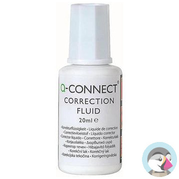 Korektor w płynie z pędzelkiem 20ml Q-CONNECT KF10507