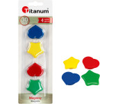Magnesy SERDUSZKA GWIAZDKI 30mm 4szt. 88594 TITANUM