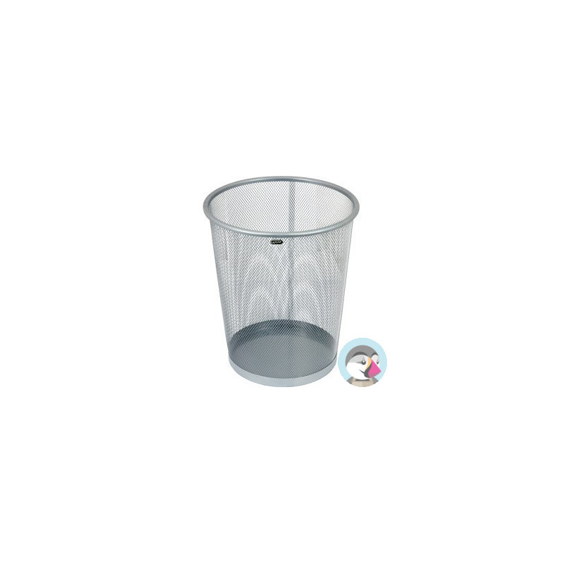 Kosz na papier srebrny metalowy ( siatka) 12 litrów GR-020S 120-1128 GRAND
